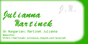 julianna martinek business card